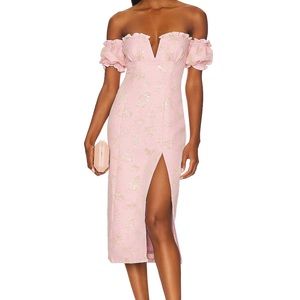 Midi dress with slit